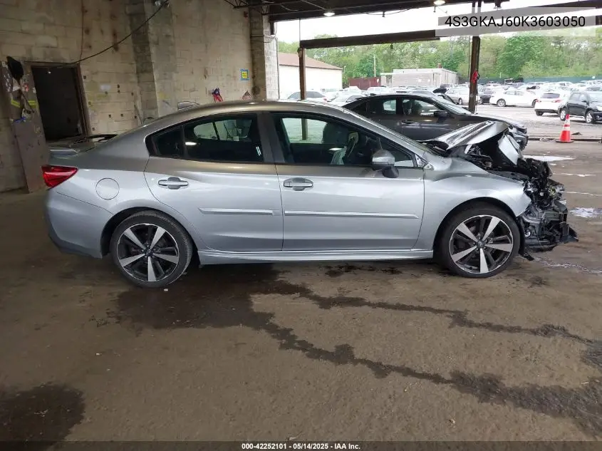 2019 Subaru Impreza 2.0I Sport VIN: 4S3GKAJ60K3603050 Lot: 42252101