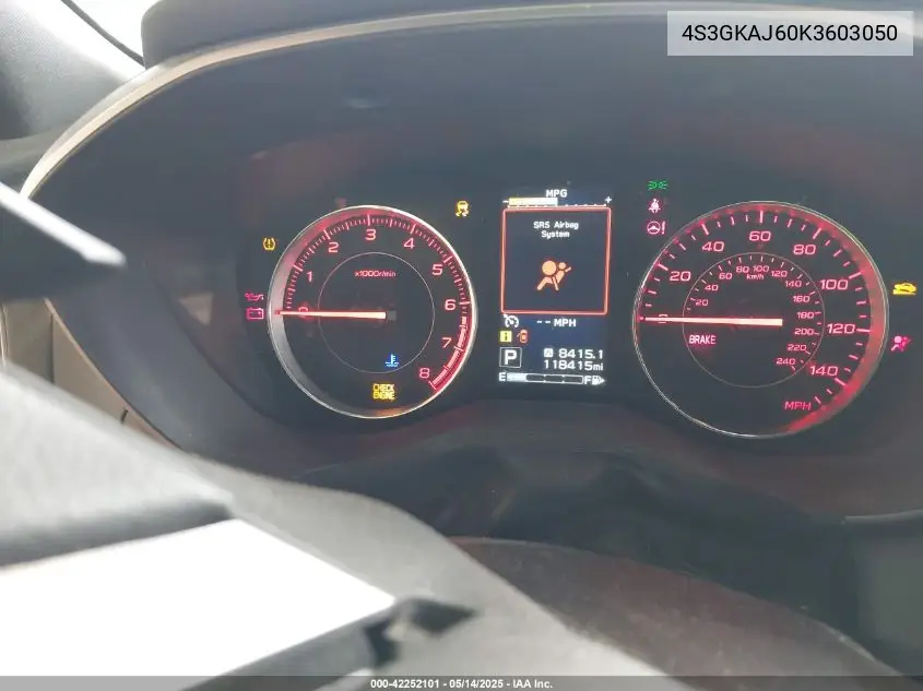 2019 Subaru Impreza 2.0I Sport VIN: 4S3GKAJ60K3603050 Lot: 42252101