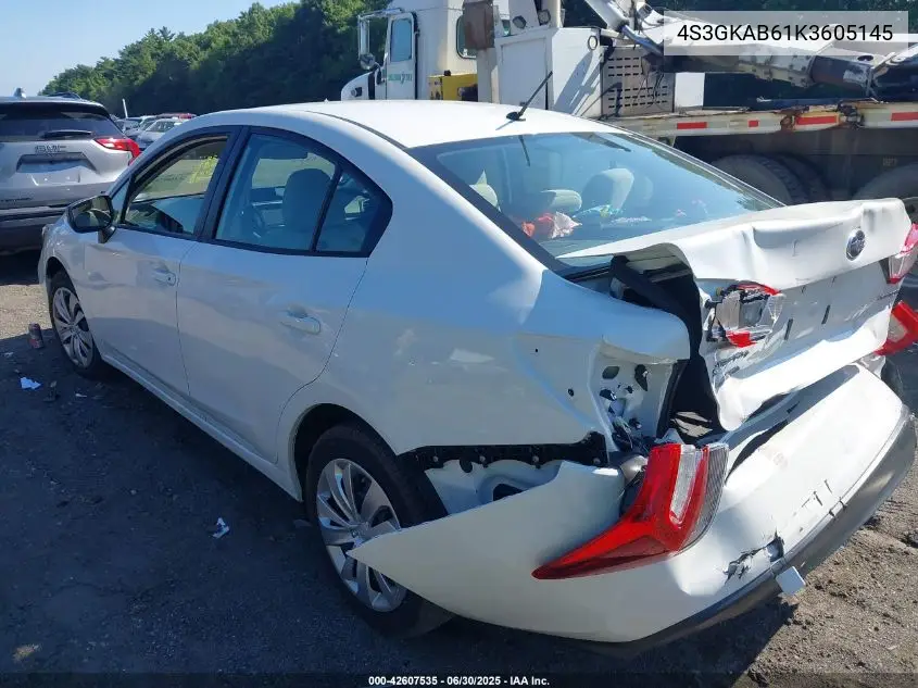 2019 Subaru Impreza 2.0I VIN: 4S3GKAB61K3605145 Lot: 42607535