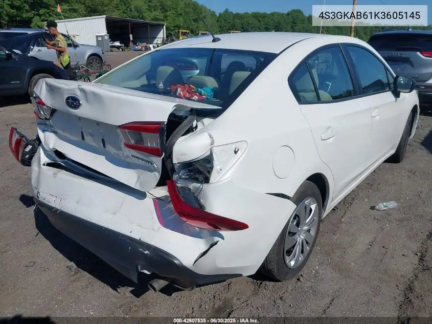 2019 Subaru Impreza 2.0I VIN: 4S3GKAB61K3605145 Lot: 42607535