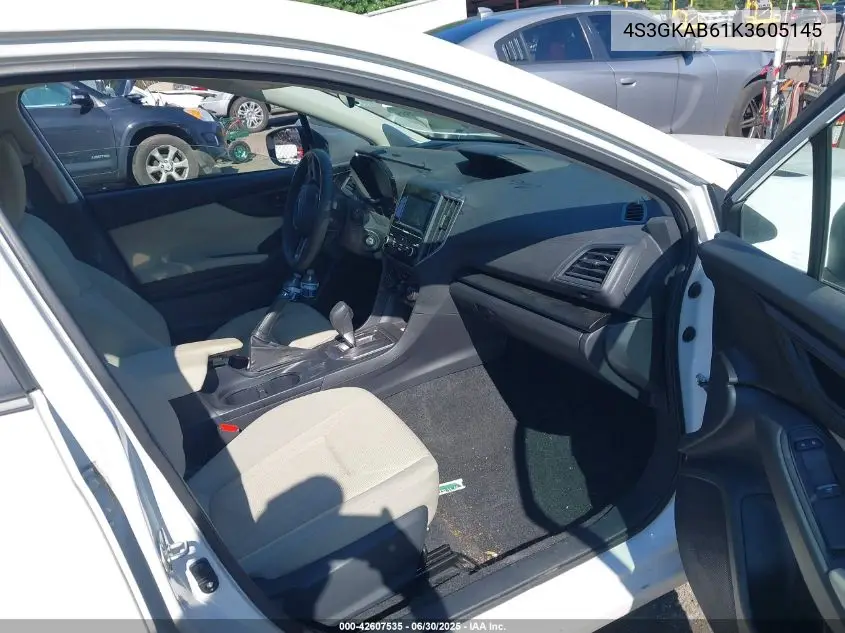 2019 Subaru Impreza 2.0I VIN: 4S3GKAB61K3605145 Lot: 42607535