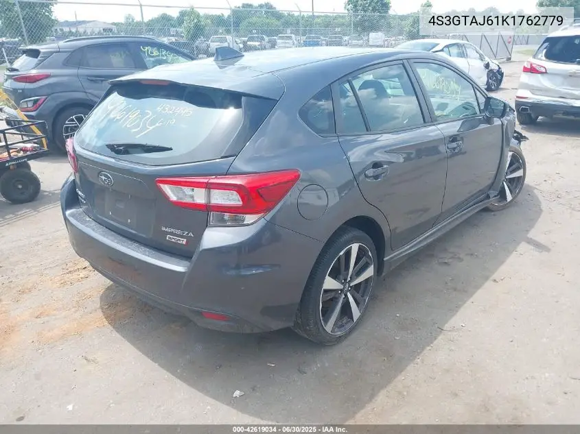 2019 Subaru Impreza 2.0I Sport VIN: 4S3GTAJ61K1762779 Lot: 42619034