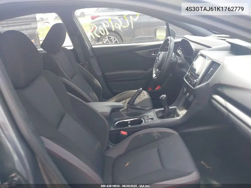 2019 Subaru Impreza 2.0I Sport VIN: 4S3GTAJ61K1762779 Lot: 42619034