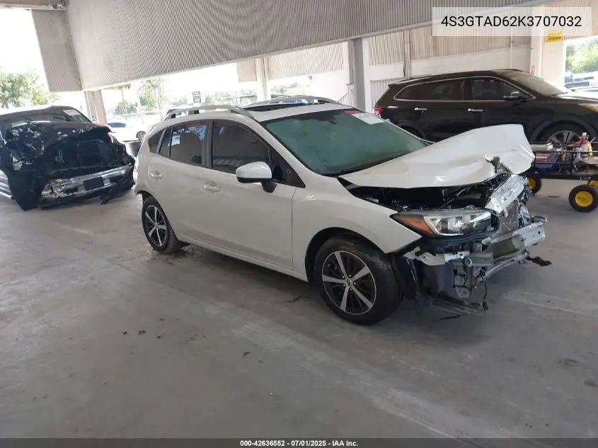 2019 Subaru Impreza 2.0I Premium VIN: 4S3GTAD62K3707032 Lot: 42636552