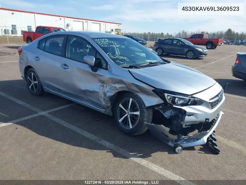 2020 Subaru Impreza Premium VIN: 4S3GKAV69L3609523 Lot: 12272416