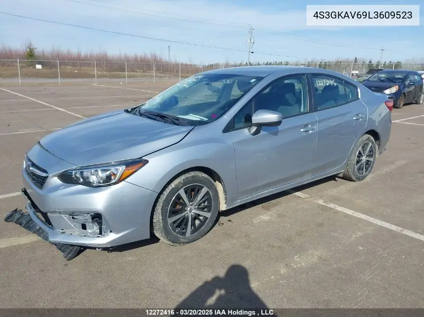 2020 Subaru Impreza Premium VIN: 4S3GKAV69L3609523 Lot: 12272416