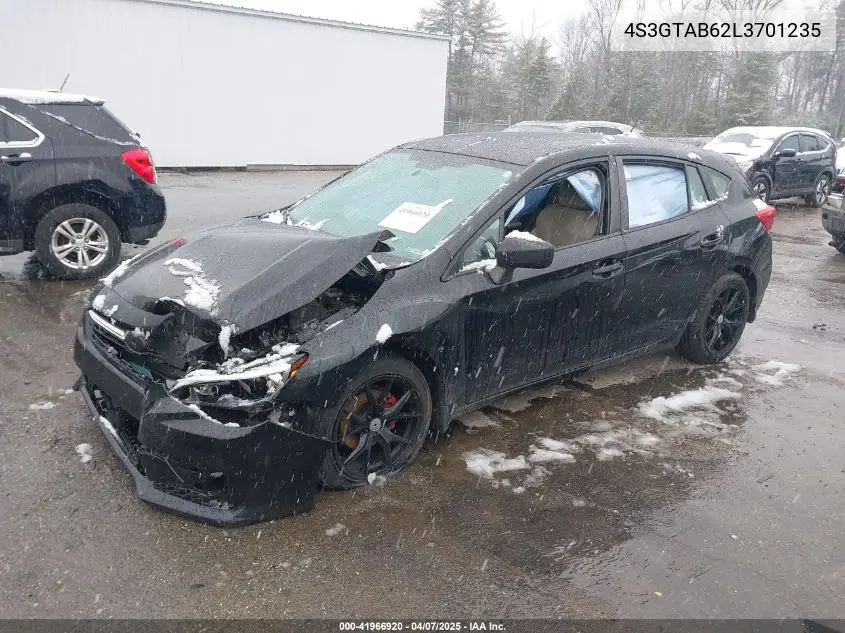 2020 Subaru Impreza 5-Door VIN: 4S3GTAB62L3701235 Lot: 41966920