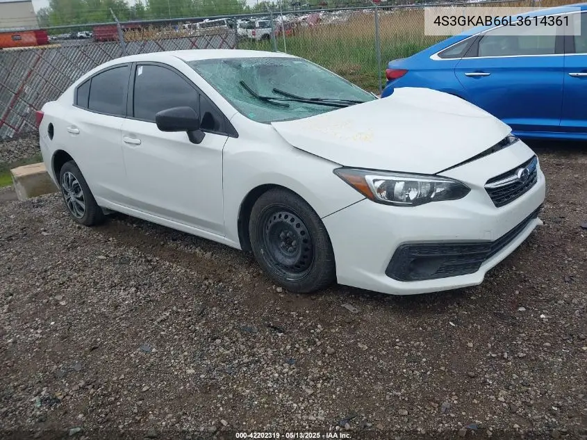 2020 Subaru Impreza Sedan VIN: 4S3GKAB66L3614361 Lot: 42202319