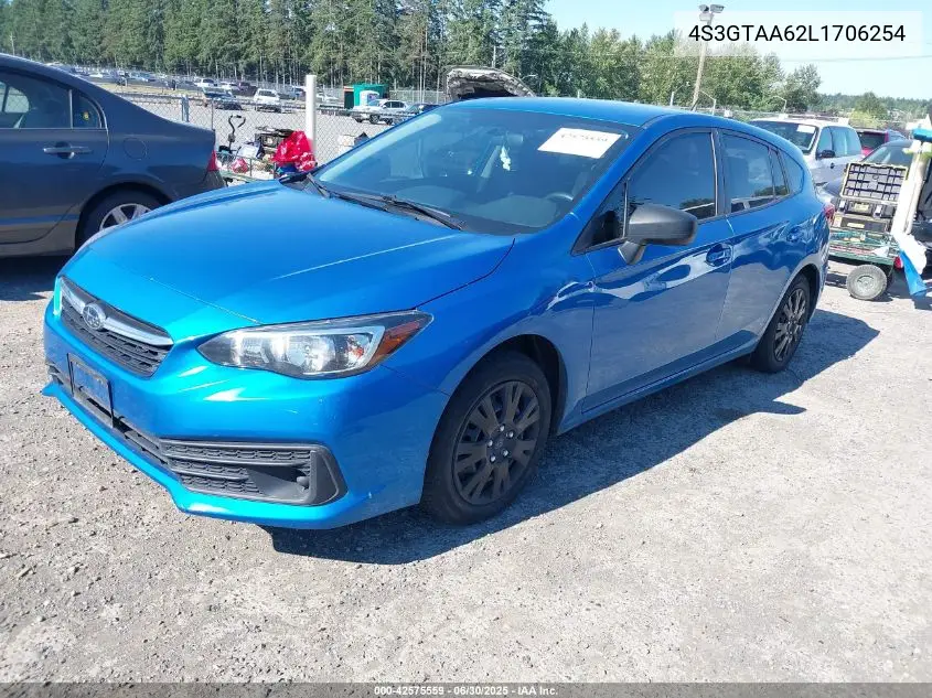2020 Subaru Impreza 5-Door VIN: 4S3GTAA62L1706254 Lot: 42575559