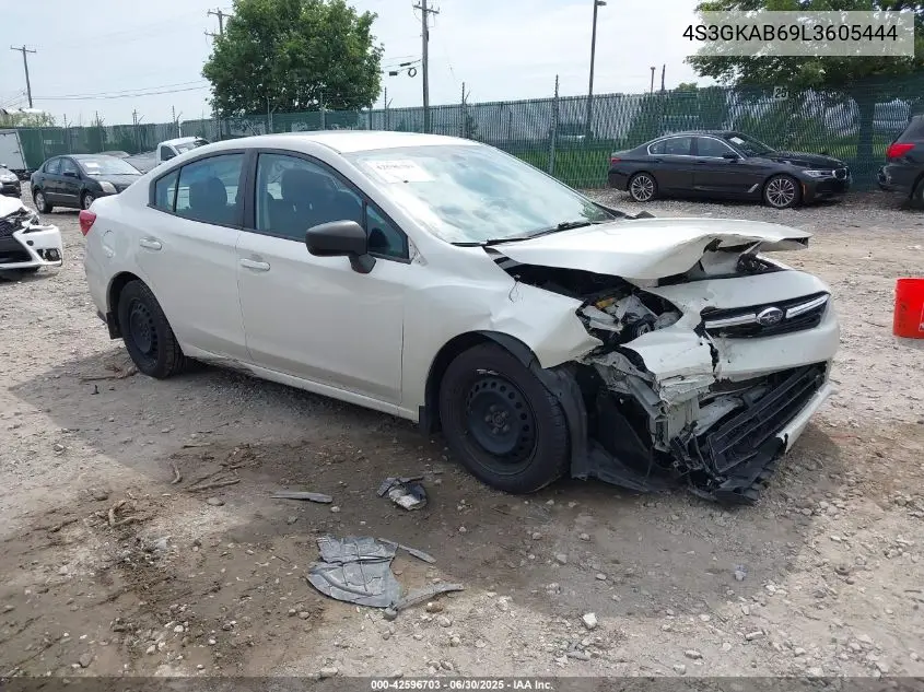 2020 Subaru Impreza VIN: 4S3GKAB69L3605444 Lot: 42596703