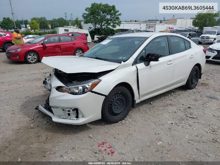 2020 Subaru Impreza VIN: 4S3GKAB69L3605444 Lot: 42596703