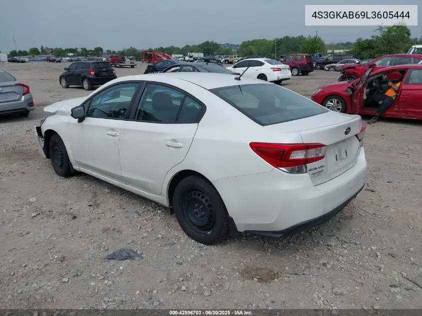 2020 Subaru Impreza VIN: 4S3GKAB69L3605444 Lot: 42596703