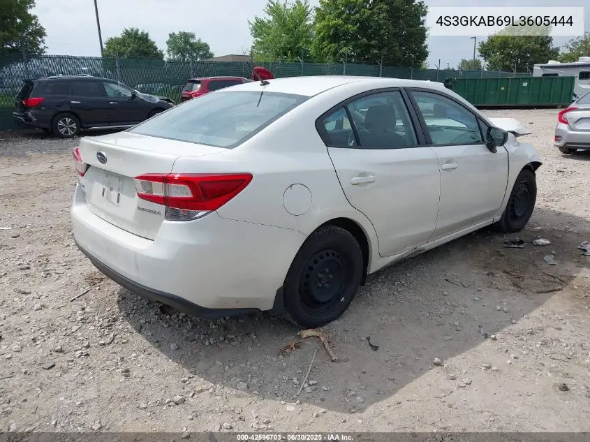 2020 Subaru Impreza VIN: 4S3GKAB69L3605444 Lot: 42596703