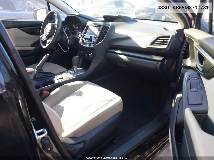 2021 Subaru Impreza 5-Door VIN: 4S3GTAB66M3710781 Lot: 42619826