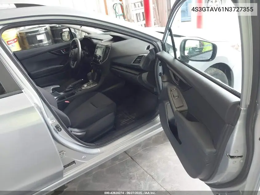 2022 Subaru Impreza Premium 5-Door VIN: 4S3GTAV61N3727355 Lot: 42628274