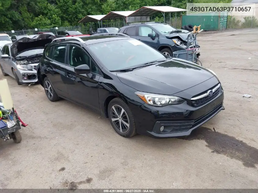 2023 Subaru Impreza Premium 5-Door VIN: 4S3GTAD63P3710657 Lot: 42613600