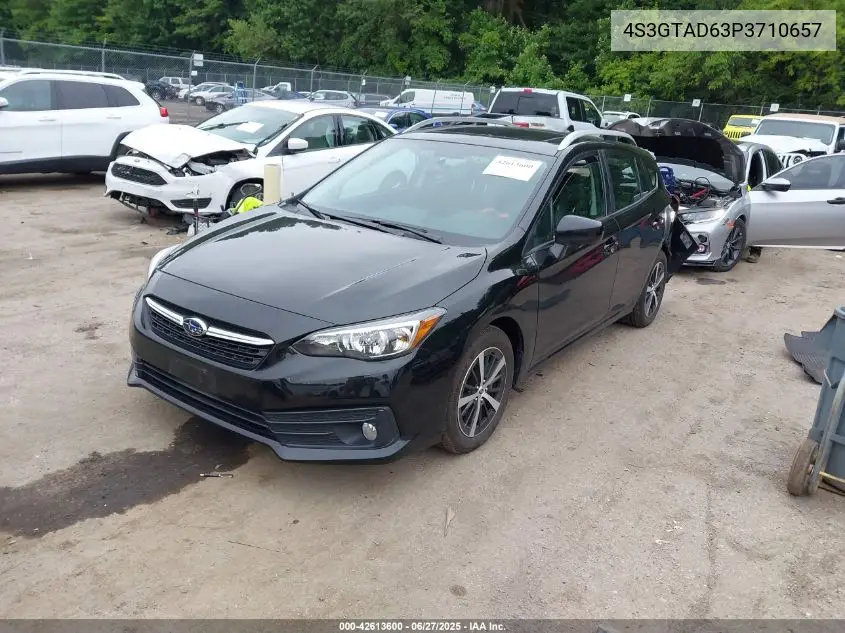 2023 Subaru Impreza Premium 5-Door VIN: 4S3GTAD63P3710657 Lot: 42613600