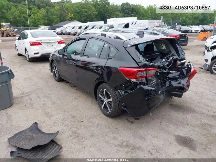 2023 Subaru Impreza Premium 5-Door VIN: 4S3GTAD63P3710657 Lot: 42613600