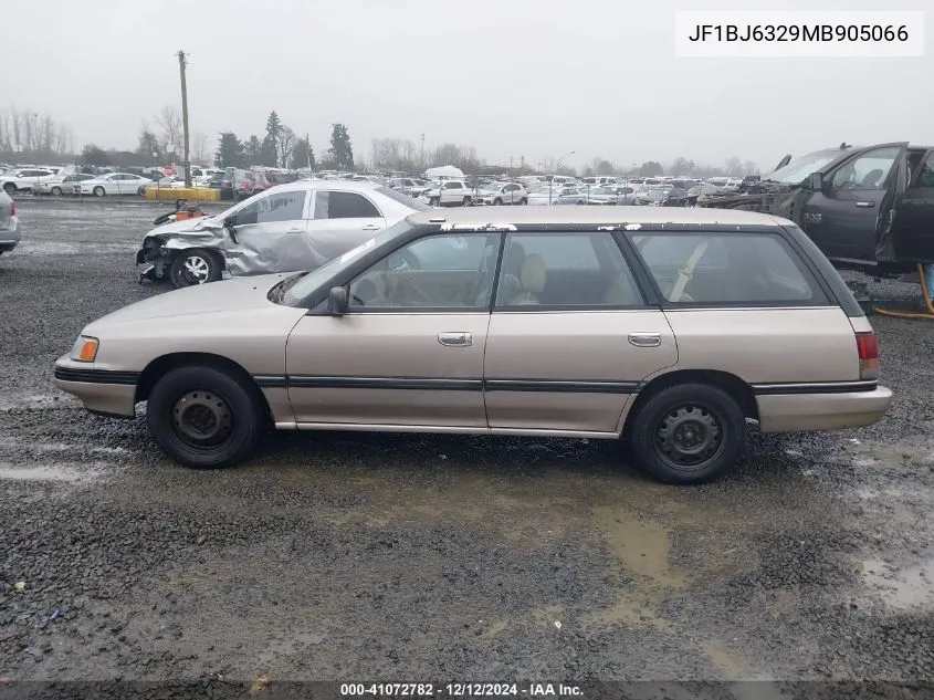 1991 Subaru Legacy L VIN: JF1BJ6329MB905066 Lot: 41072782