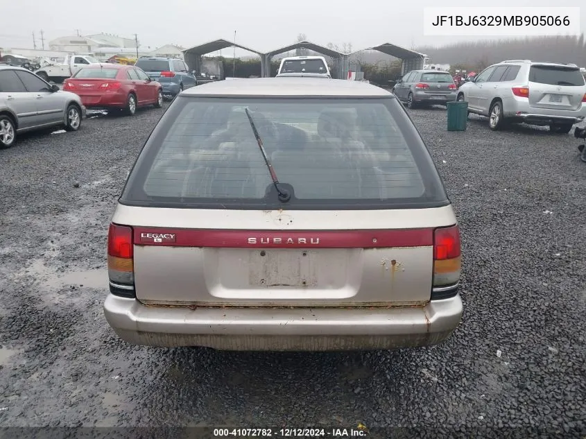 1991 Subaru Legacy L VIN: JF1BJ6329MB905066 Lot: 41072782