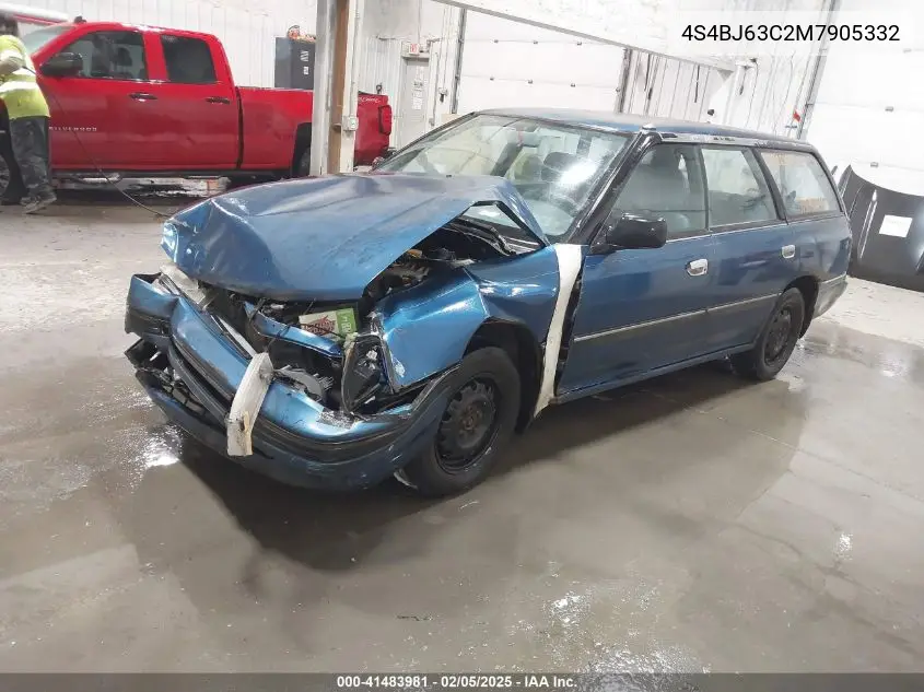 1991 Subaru Legacy L/Hx/Px/Rx VIN: 4S4BJ63C2M7905332 Lot: 41483981