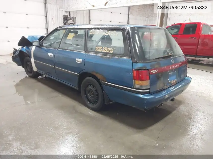 1991 Subaru Legacy L/Hx/Px/Rx VIN: 4S4BJ63C2M7905332 Lot: 41483981
