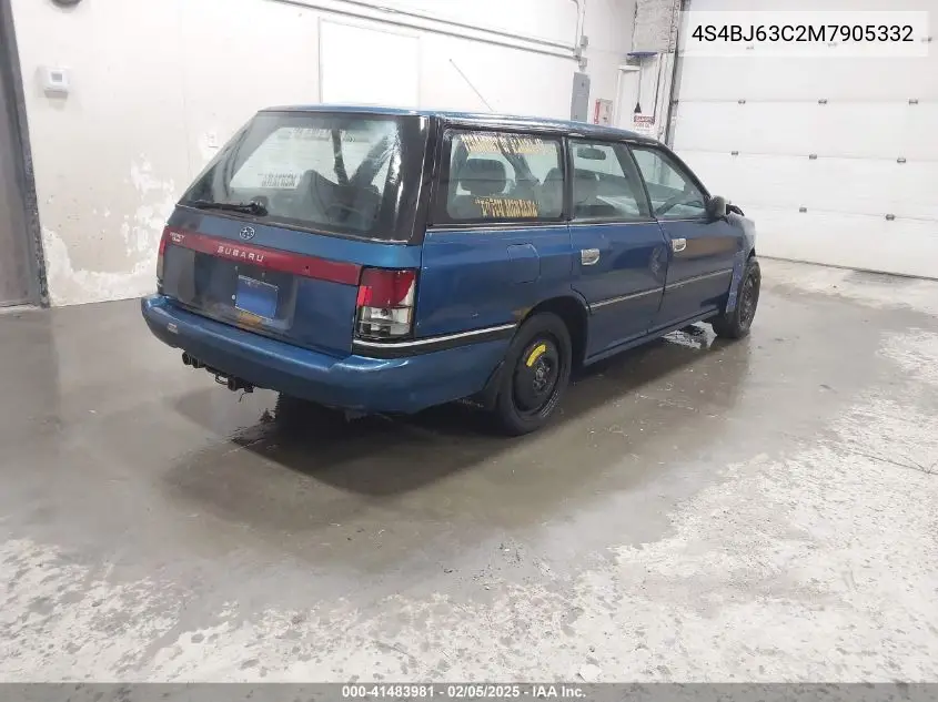 1991 Subaru Legacy L/Hx/Px/Rx VIN: 4S4BJ63C2M7905332 Lot: 41483981