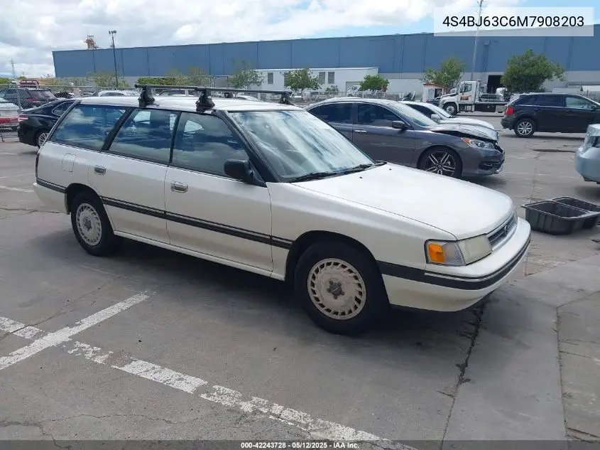 1991 Subaru Legacy L/Hx/Px/Rx VIN: 4S4BJ63C6M7908203 Lot: 42243728