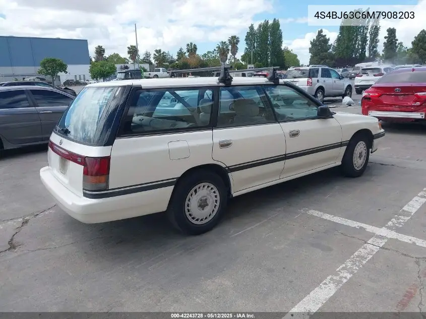 1991 Subaru Legacy L/Hx/Px/Rx VIN: 4S4BJ63C6M7908203 Lot: 42243728