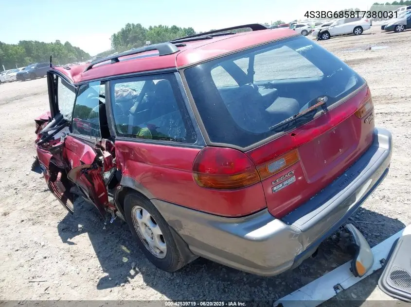 1996 Subaru Legacy Outback VIN: 4S3BG6858T7380031 Lot: 42539719