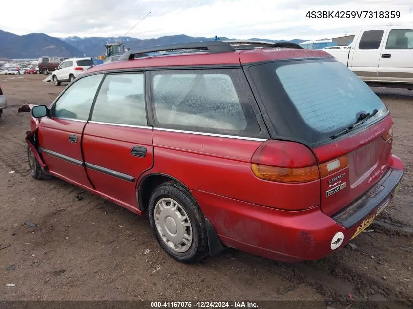 1997 Subaru Legacy Brighton VIN: 4S3BK4259V7318359 Lot: 41167075