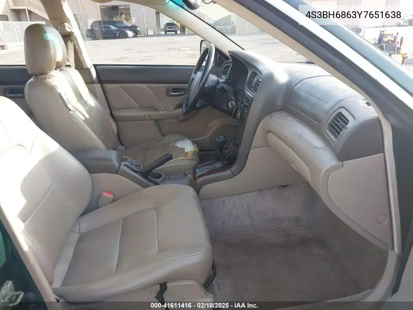 2000 Subaru Outback Limited VIN: 4S3BH6863Y7651638 Lot: 41611416