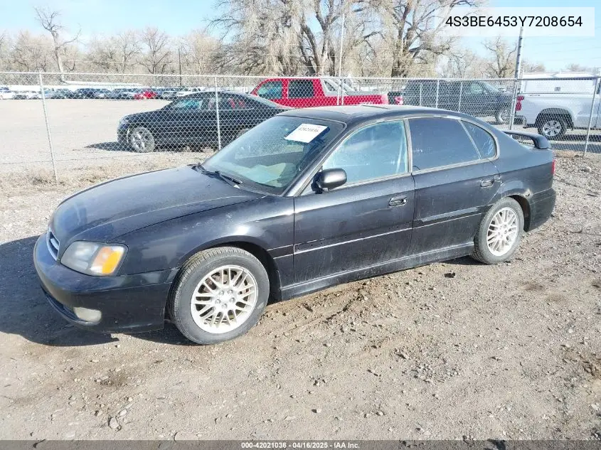 2000 Subaru Legacy Gt VIN: 4S3BE6453Y7208654 Lot: 42021036