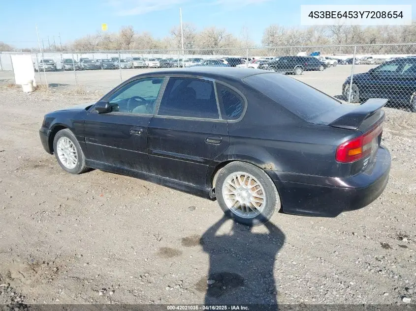 2000 Subaru Legacy Gt VIN: 4S3BE6453Y7208654 Lot: 42021036
