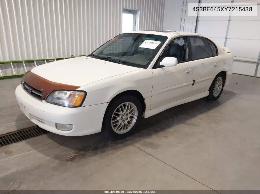 2000 Subaru Legacy Gt VIN: 4S3BE645XY7215438 Lot: 42319359