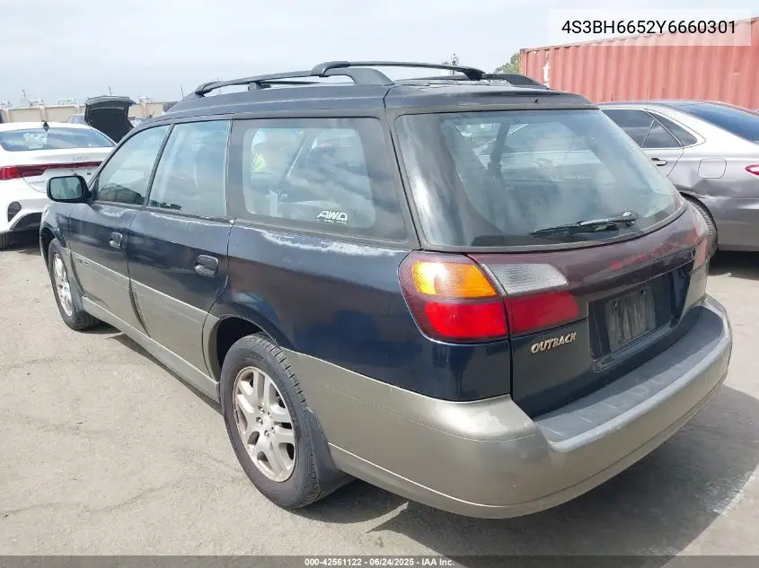 2000 Subaru Legacy Outback W/Rb Equip VIN: 4S3BH6652Y6660301 Lot: 42561122