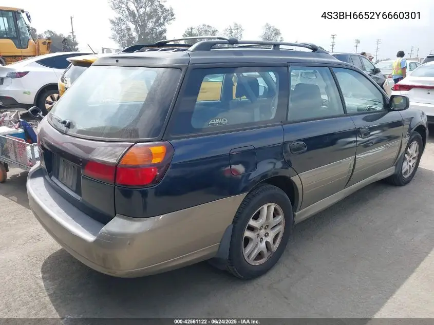 2000 Subaru Legacy Outback W/Rb Equip VIN: 4S3BH6652Y6660301 Lot: 42561122
