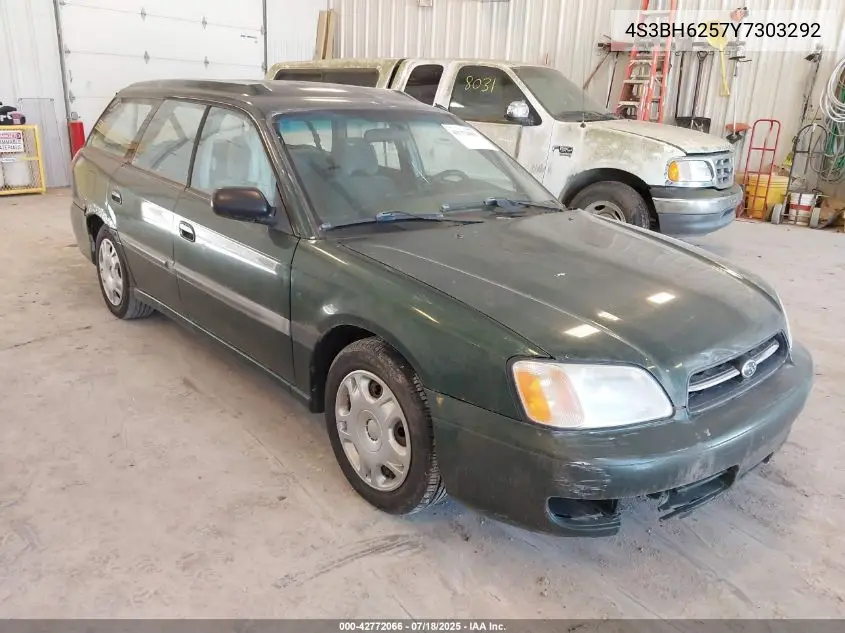 2000 Subaru Legacy Brighton VIN: 4S3BH6257Y7303292 Lot: 42772066