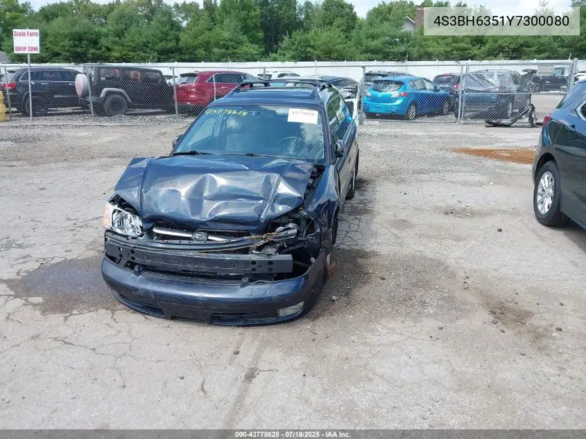 2000 Subaru Legacy L VIN: 4S3BH6351Y7300080 Lot: 42778828