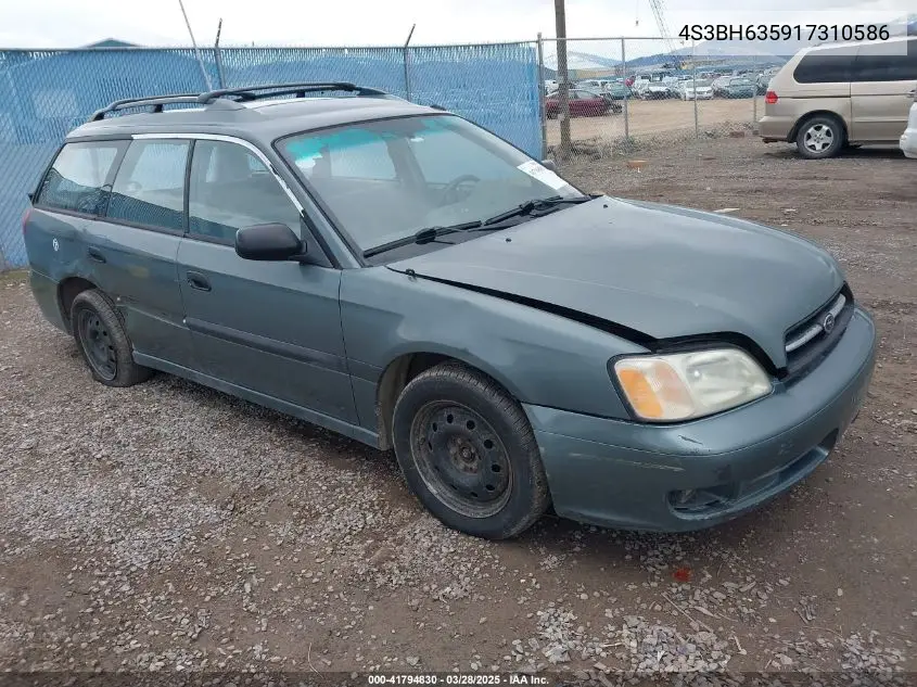 2001 Subaru Legacy L VIN: 4S3BH635917310586 Lot: 41794830