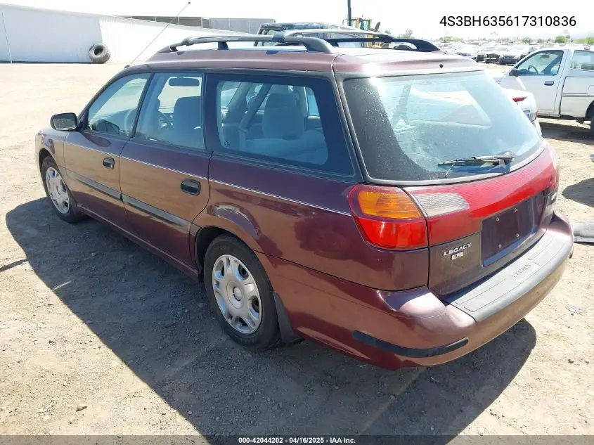 2001 Subaru Legacy L VIN: 4S3BH635617310836 Lot: 42044202