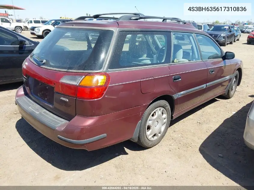 2001 Subaru Legacy L VIN: 4S3BH635617310836 Lot: 42044202