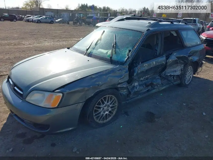 2001 Subaru Legacy L VIN: 4S3BH635117302000 Lot: 42108857