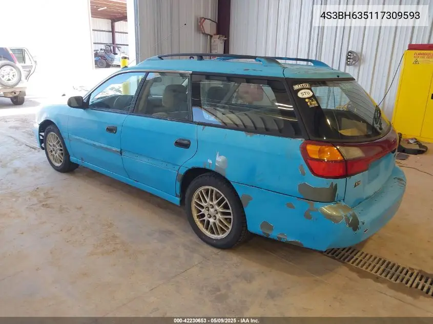 2001 Subaru Legacy L VIN: 4S3BH635117309593 Lot: 42230653