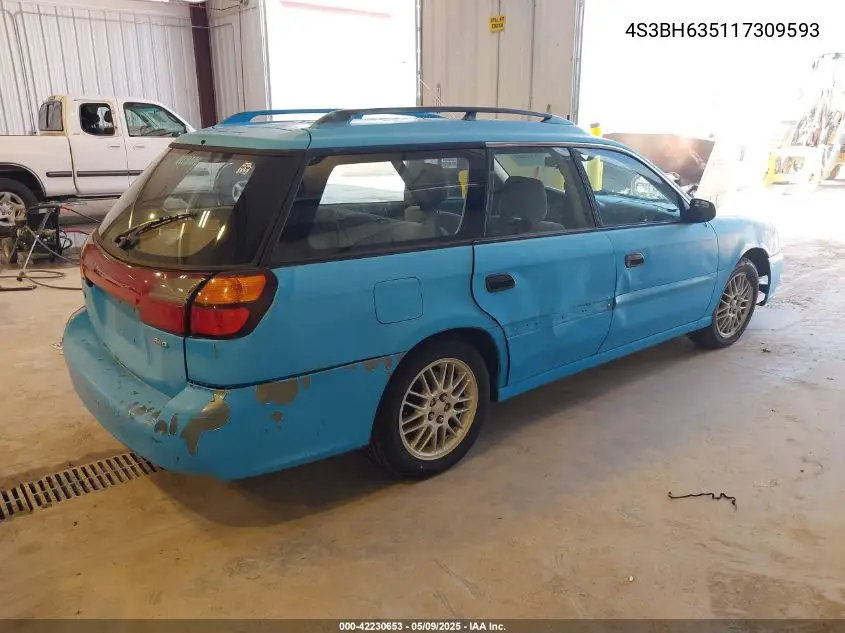 2001 Subaru Legacy L VIN: 4S3BH635117309593 Lot: 42230653