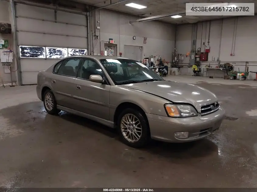 2001 Subaru Legacy Gt VIN: 4S3BE645617215782 Lot: 42245068