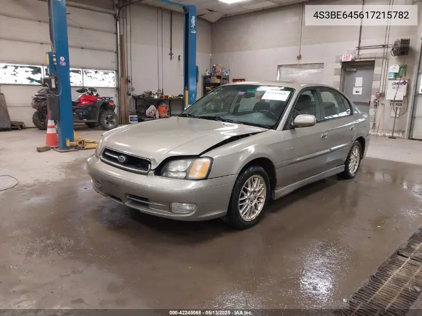 2001 Subaru Legacy Gt VIN: 4S3BE645617215782 Lot: 42245068