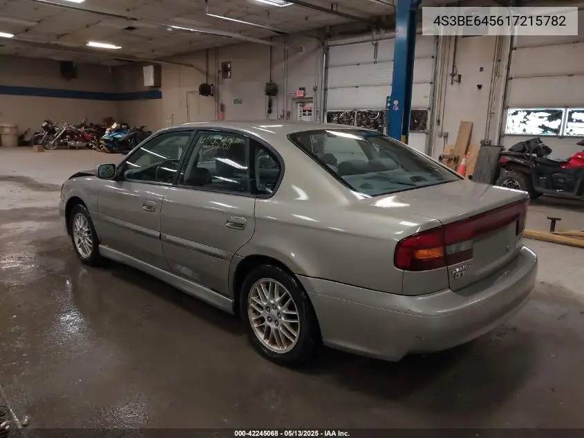 2001 Subaru Legacy Gt VIN: 4S3BE645617215782 Lot: 42245068