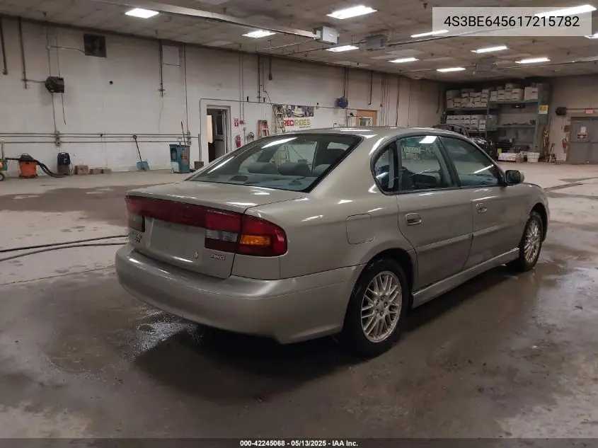 2001 Subaru Legacy Gt VIN: 4S3BE645617215782 Lot: 42245068