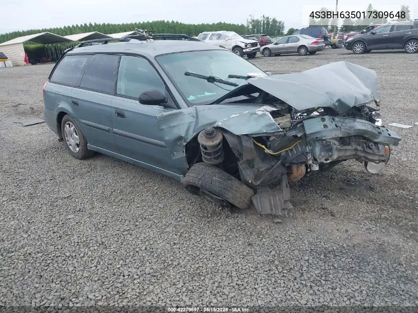 2001 Subaru Legacy L VIN: 4S3BH635017309648 Lot: 42279597